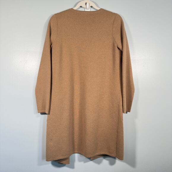 J.Crew Camel Merino Blend Sweater Coat Cardigan Quiet Luxury Cozy Neutral XS - Picture 2 of 8
